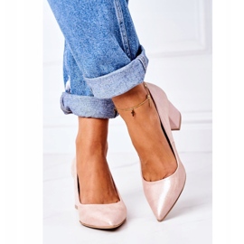 Lewski Shoes Bombas de cetim com sapatos Lewski padrão animal 2801 rosa 1