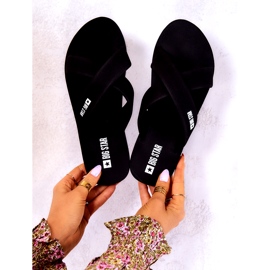 Chinelos femininos de espuma Big Star JJ274A338 Preto 3