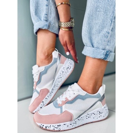 Tênis feminino Truth White branco azul rosa prata 1