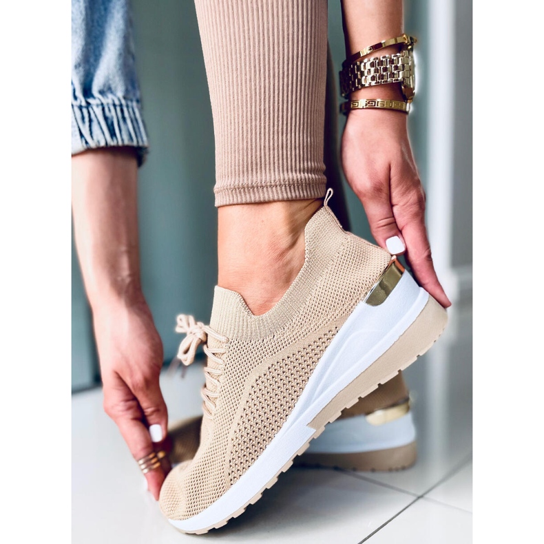 Faggio Khaki meias meias bege 2