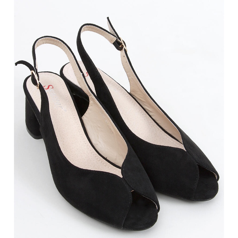 Sandália de tacão preto Venus 1