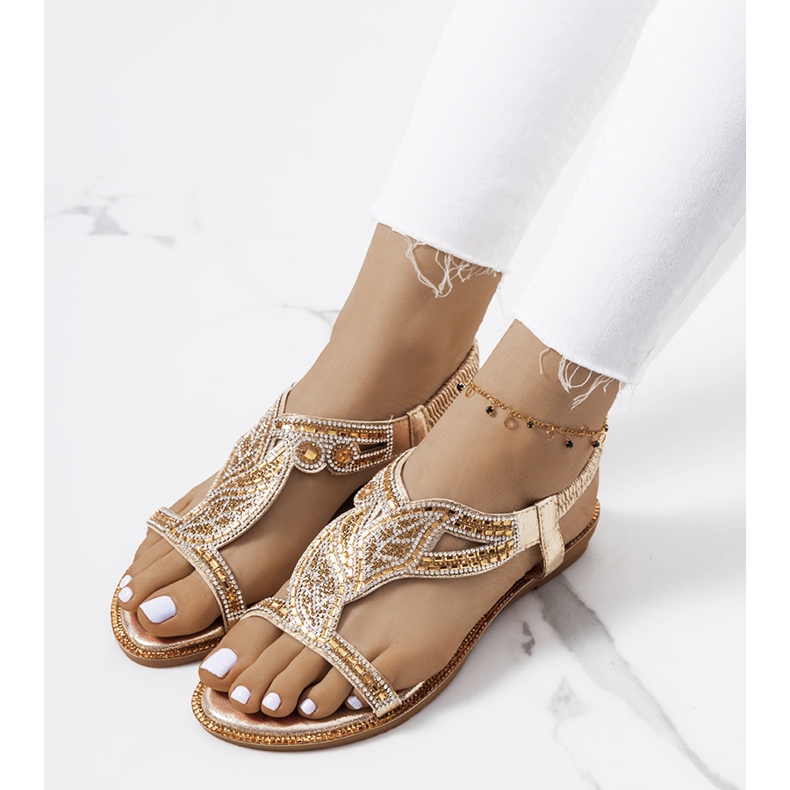 Sandálias douradas Mikayla dourado 1