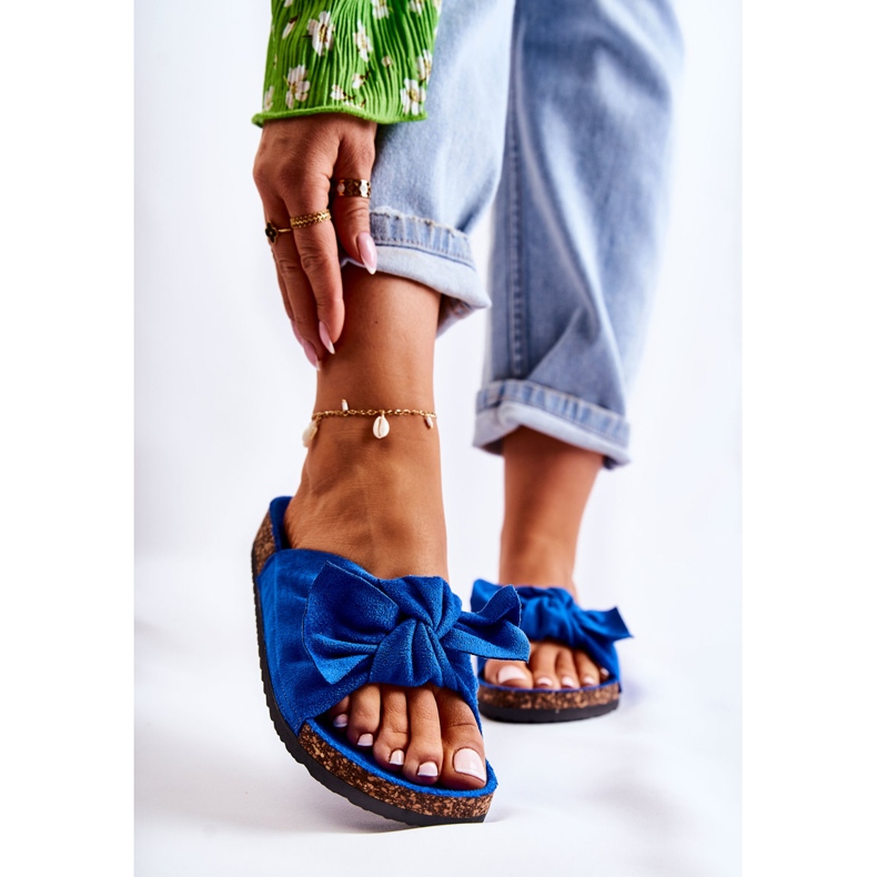 PS1 Chinelos Wendy Cork Sola Azul Escuro 1