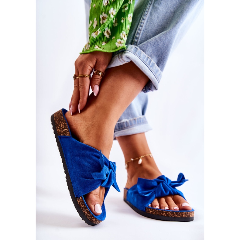 PS1 Chinelos Wendy Cork Sola Azul Escuro 2