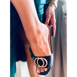 Pantufas Allor Black para mulher preto 2