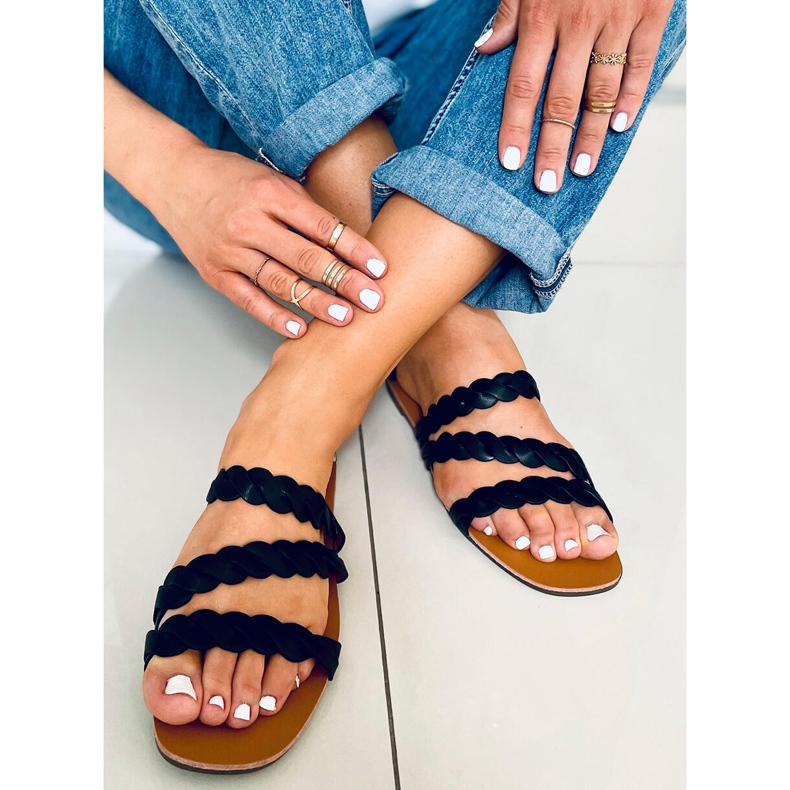 Chinelos de mulher Clover Black preto 1