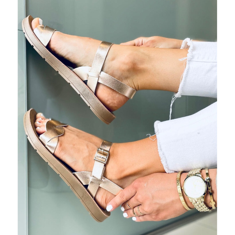 Sandálias femininas Olivo Champagne rosa 2