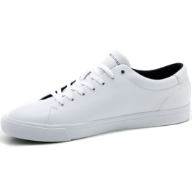Sapatos Tommy Hilfiger logotipo corporativo couro Vulc M FM0FM04076 branco 1
