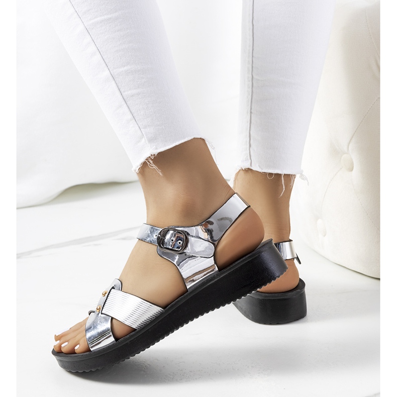 Sandálias de mulher Tulia prateadas prata 1