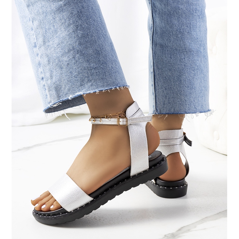 Sandálias brancas de mulher Perunka branco 2