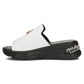 Chinelos de couro Filippo DK3872 / 22 Wh branco 2