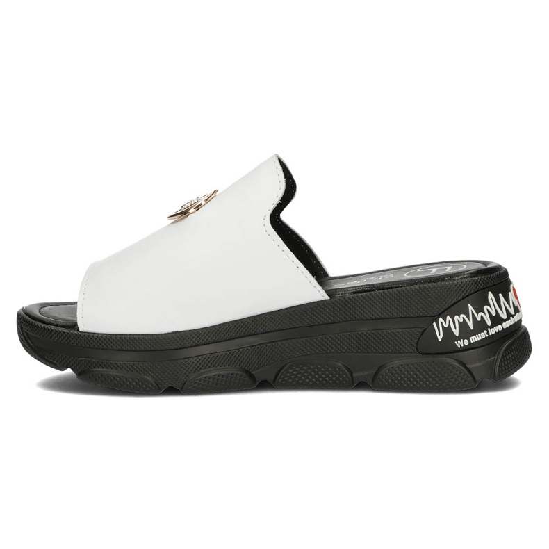 Chinelos de couro Filippo DK3872 / 22 Wh branco 2