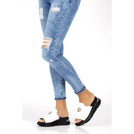 Chinelos de couro Filippo DK3872 / 22 Wh branco 5