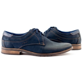 KOMODO Sapatos masculinos elegantes 877 azul marinho azul-marinho 2