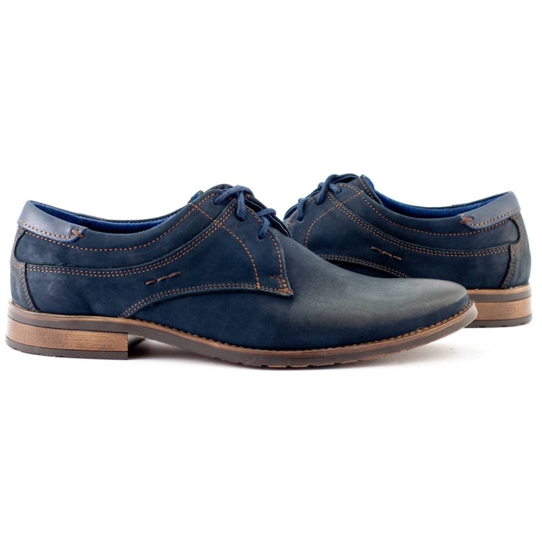 KOMODO Sapatos masculinos elegantes 877 azul marinho 2
