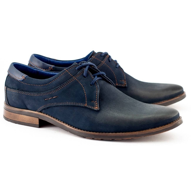 KOMODO Sapatos masculinos elegantes 877 azul marinho azul-marinho 4