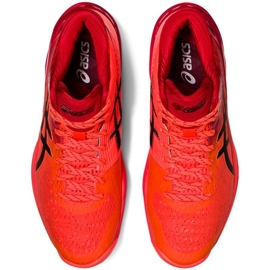 Tênis de vôlei Asics Sky Elite Ff Mt Tokyo W 1052A048 701 laranjas e vermelhos 4