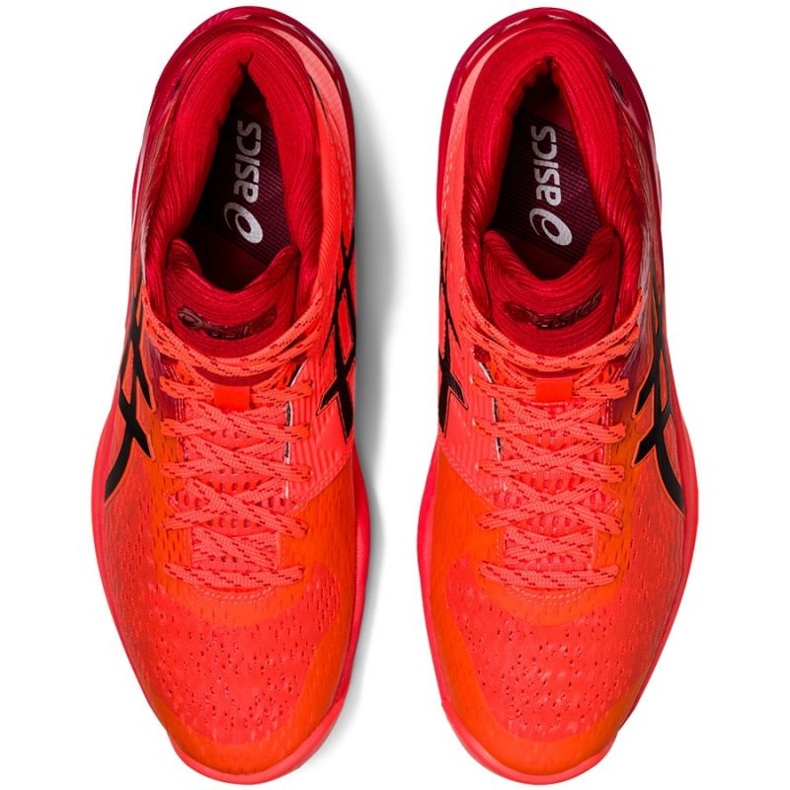 Tênis de vôlei Asics Sky Elite Ff Mt Tokyo W 1052A048 701 laranjas e vermelhos 4