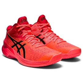 Tênis de vôlei Asics Sky Elite Ff Mt Tokyo W 1052A048 701 laranjas e tintos 5