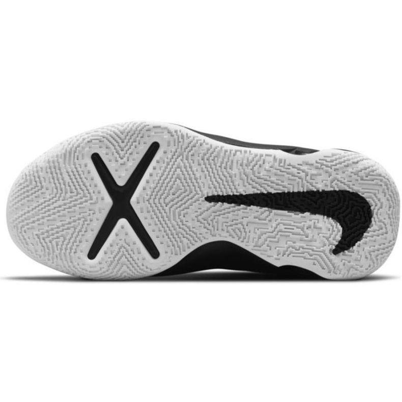 Tênis de basquete Nike Team Hustle D 10 Big Jr CW6735 004 preto prata 6