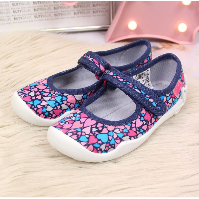 Chinelos de velcro de bailarina Grant Jr. Befado azul marinho 2