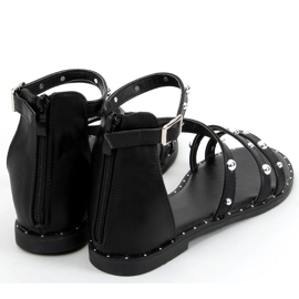 Sandálias romanas pretas do Cairo preto 1