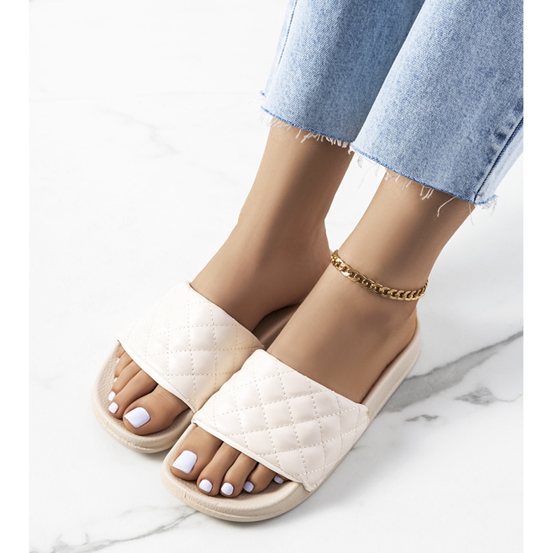 Kate chinelos matelassê bege 1