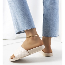 Kate chinelos matelassê bege 2