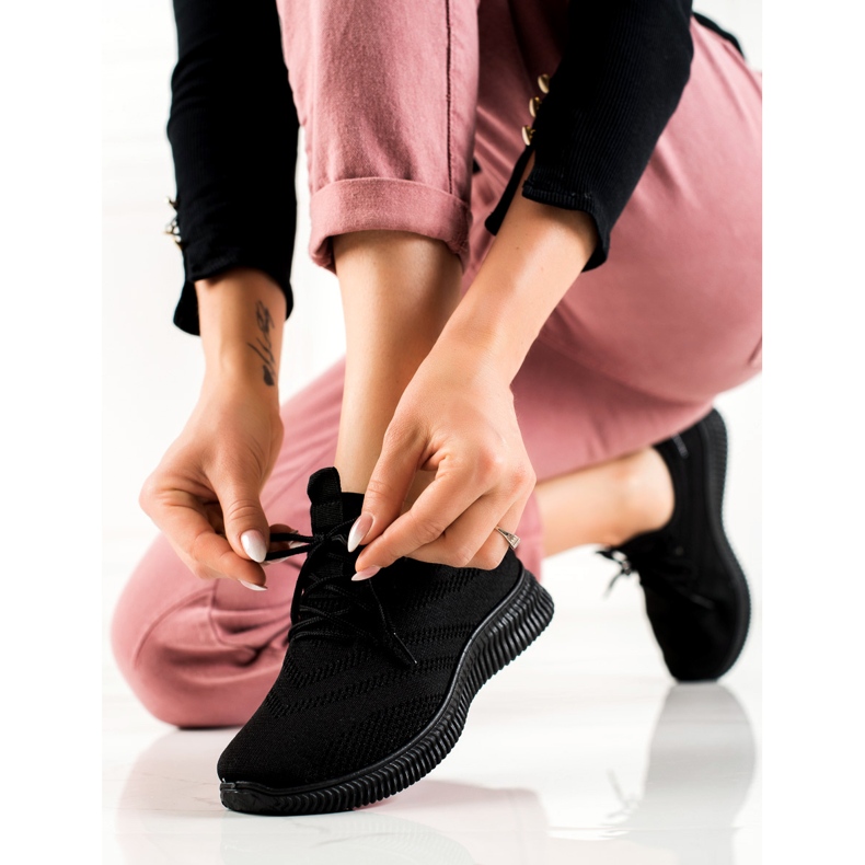 DK Calçados esportivos confortáveis preto 2