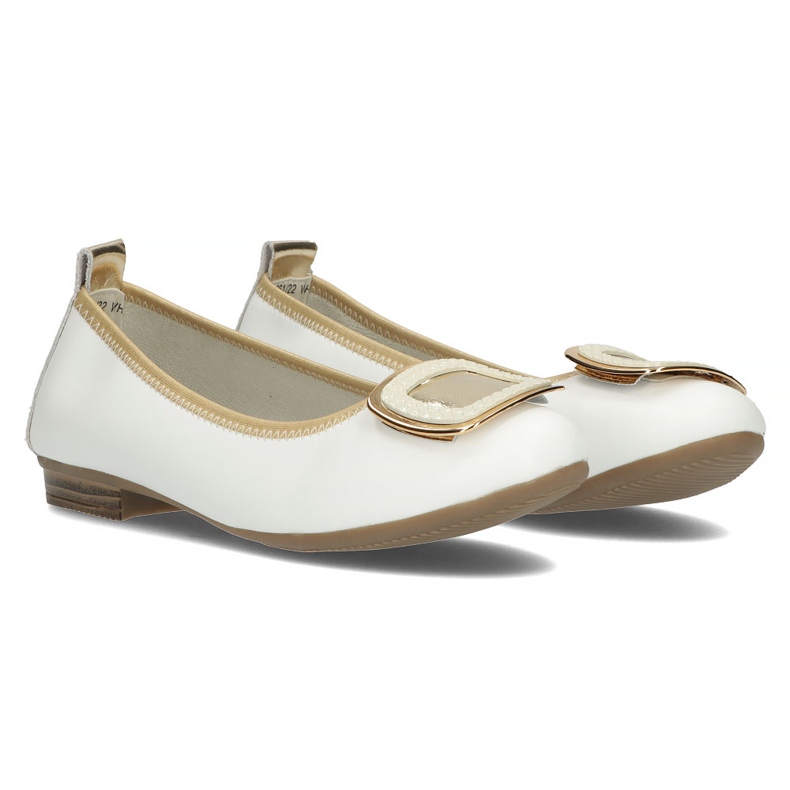 Sapatos de couro com decoração Filippo DP3661/22 Wh branco 4