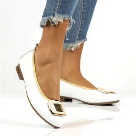 Sapatos de couro com decoração Filippo DP3661/22 Wh branco 5
