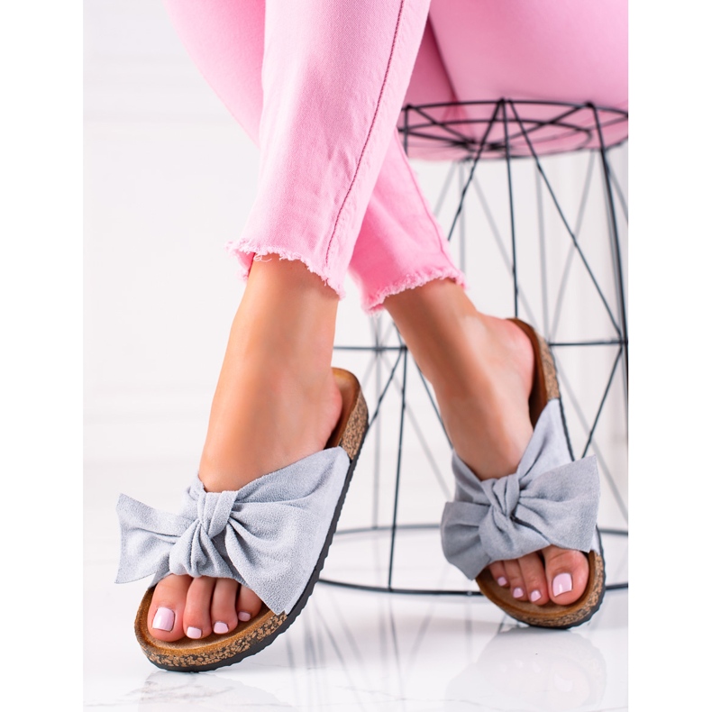 Chinelos elegantes e confortáveis azul 2