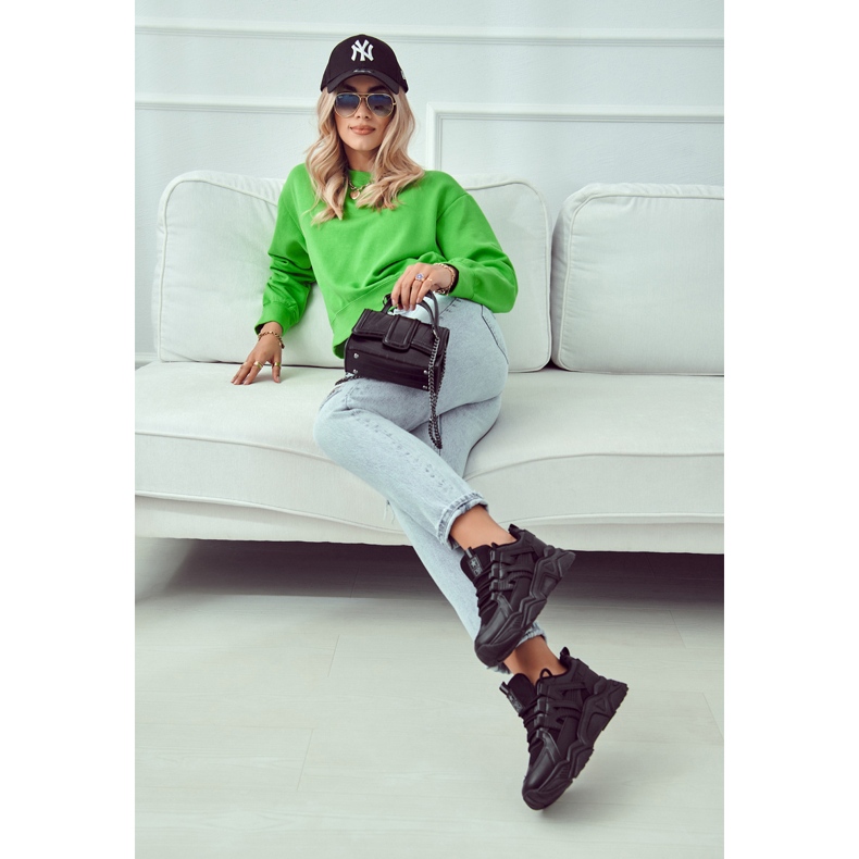 Tênis esportivo feminino Tênis preto Daren 2