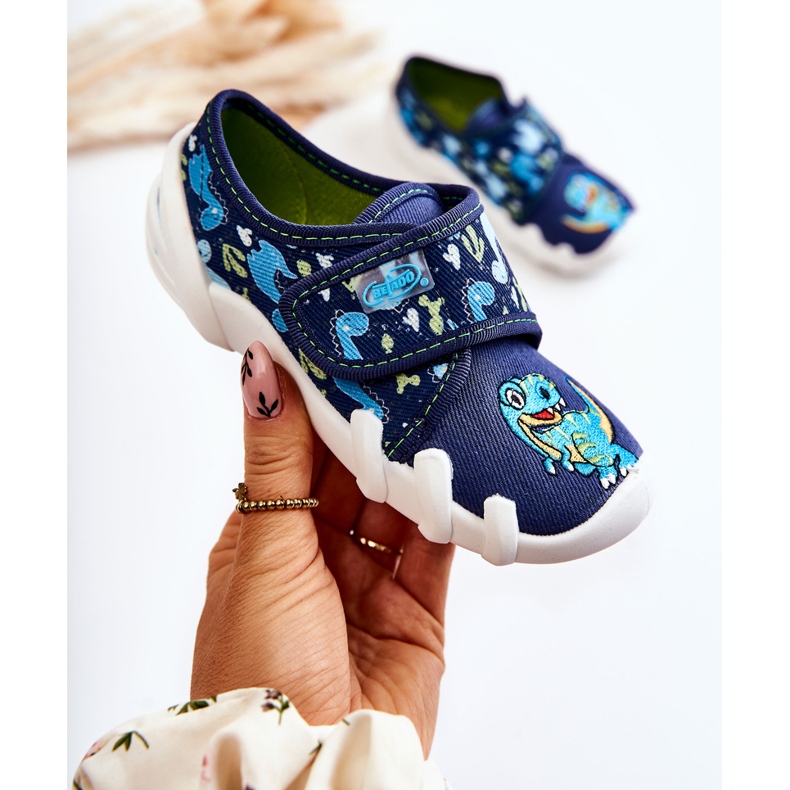 BEFADO S.A. Sapatos Chinelos Befado Velcro Dinossauro 273X341 Azul Marinho 1