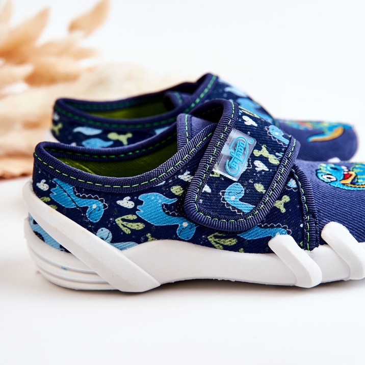 BEFADO S.A. Sapatos Chinelos Befado Velcro Dinossauro 273X341 Azul Marinho 2