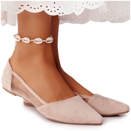 Bailarinas Spitz Com Malha Bege 8BL71-2015 6