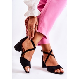 Sandálias femininas de salto alto Sergio Leone SK825 preta preto 2