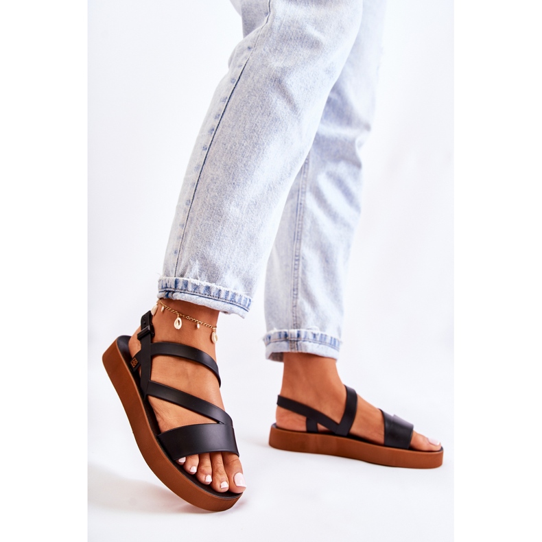 Sandálias femininas de borracha ZAXY JJ285052 Preto 1