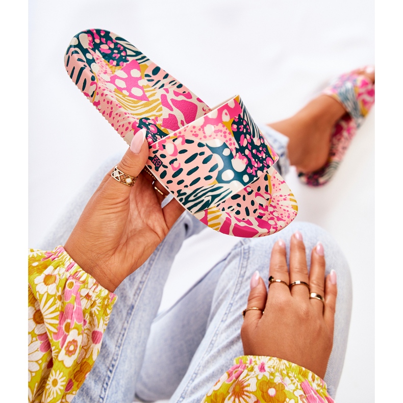 Chinelos de borracha perfumados ZAXY JJ285097 Rosa-Verde 1