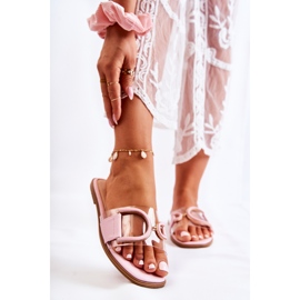 FS1 Chinelos Marsala rosa da moda feminina 1