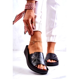 Vinceza Chinelos femininos da moda com decoração Black Holle preto 1