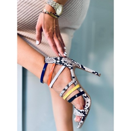 Sandálias de alfinete Sofronia BROWN / WHITE castanho multicolorido 2