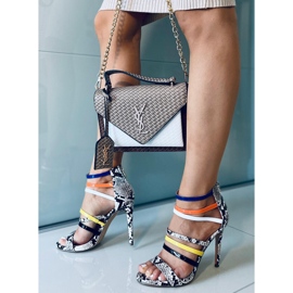 Sandálias de alfinete Sofronia BROWN / WHITE castanho multicolorido 1