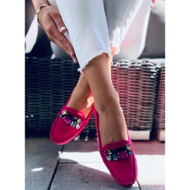 Mocassins com pedras Megara Fuchsia rosa 2