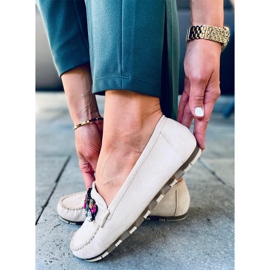 Mocassins com pedras Megara Bege 1