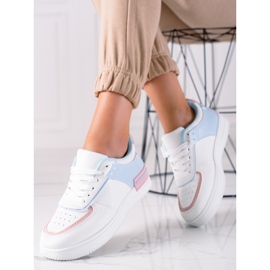 Mannika Tênis da moda branco 2