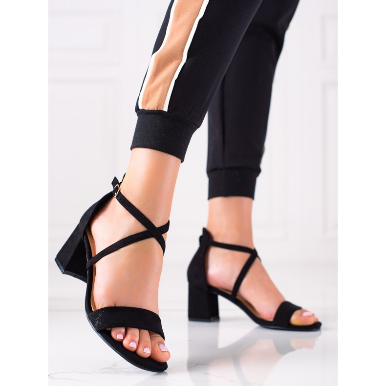 Seastar Sandálias pretas de salto alto preto 1