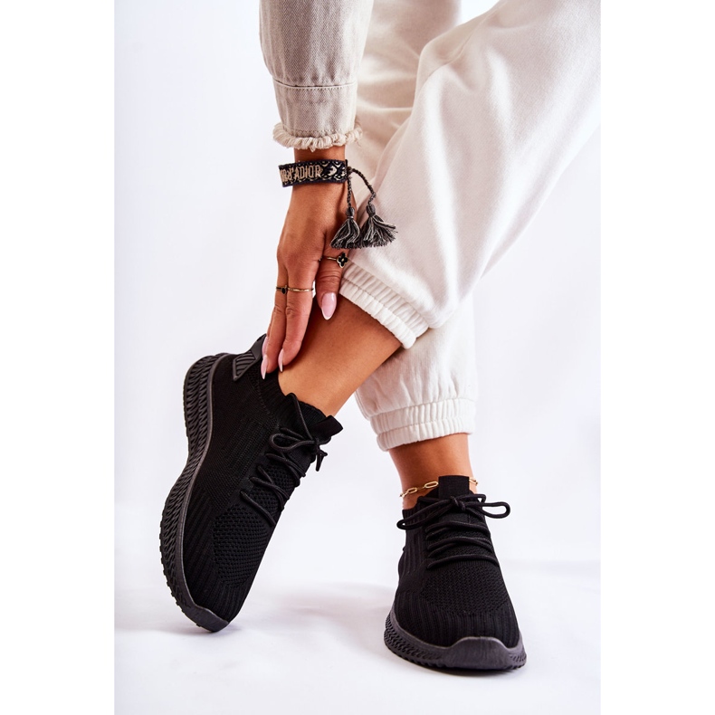 PS1 Tênis esportivo feminino material tênis preto Storia 2