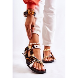 PM1 Sandálias Femininas com Velcro Preto Caprisa branco 1 PM1 Sandálias Femininas com Velcro Preto Caprisa branco 1