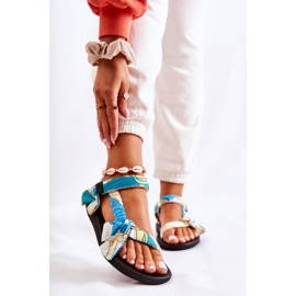 PM1 Sandálias femininas com velcro verde Caprisa branco 1 PM1 Sandálias femininas com velcro verde Caprisa branco 1